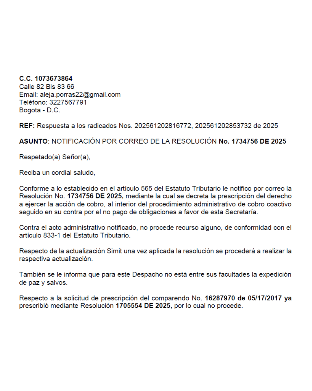 Después - Fotomulta eliminada por notificación extemporánea